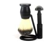 Mens Matte Black Shaving Set
